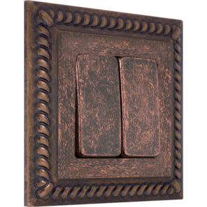 DOUBLE- BRASS KEY SWITCH SEVILLA COLLECTION IN RUSTIC COPPER