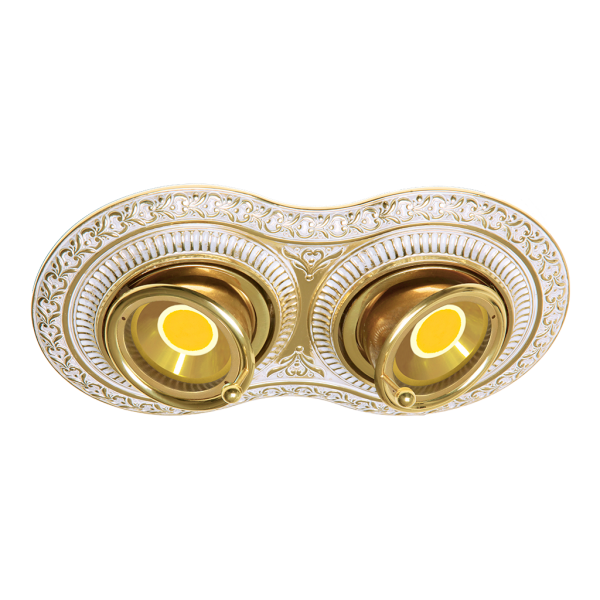 SPOTLIGHT SAN SEBASTIAN TWO COLLECTION BRIGHT GOLD WITH WHITE PATINA