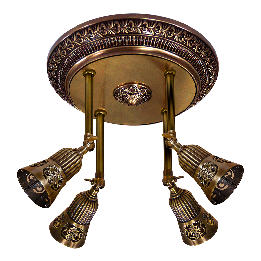 CEILING LIGHT BILBAO II COLLECTION IN BRIGHT PATINA