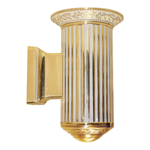 WALL LIGHT PARIS UP OR DOWN COLLECTION IN BRIGHT GOLD WITH WHITE PATINA