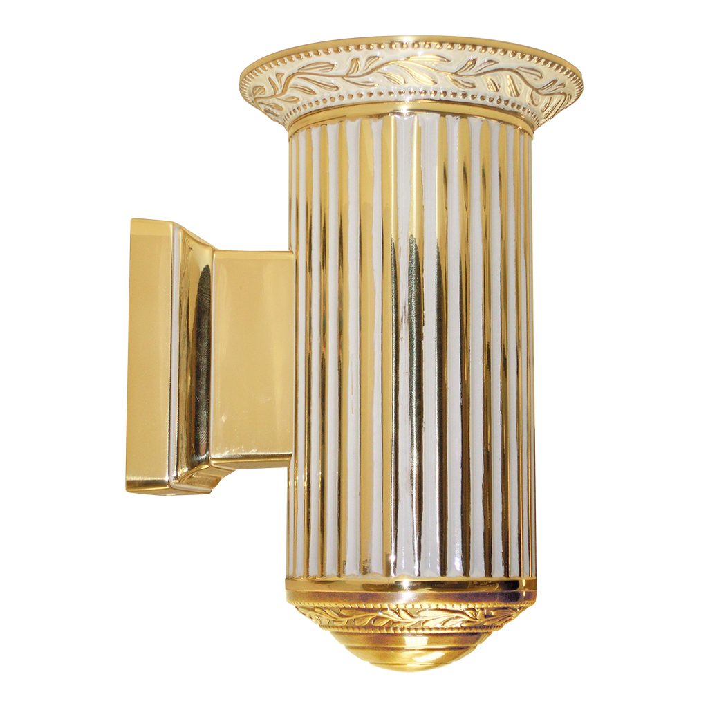 WALL LIGHT PARIS UP OR DOWN COLLECTION IN BRIGHT GOLD WITH WHITE PATINA