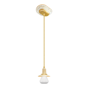 CEILING LAMP MILANO I IN BRIGHT GOLD WITH WHITE PATINA
