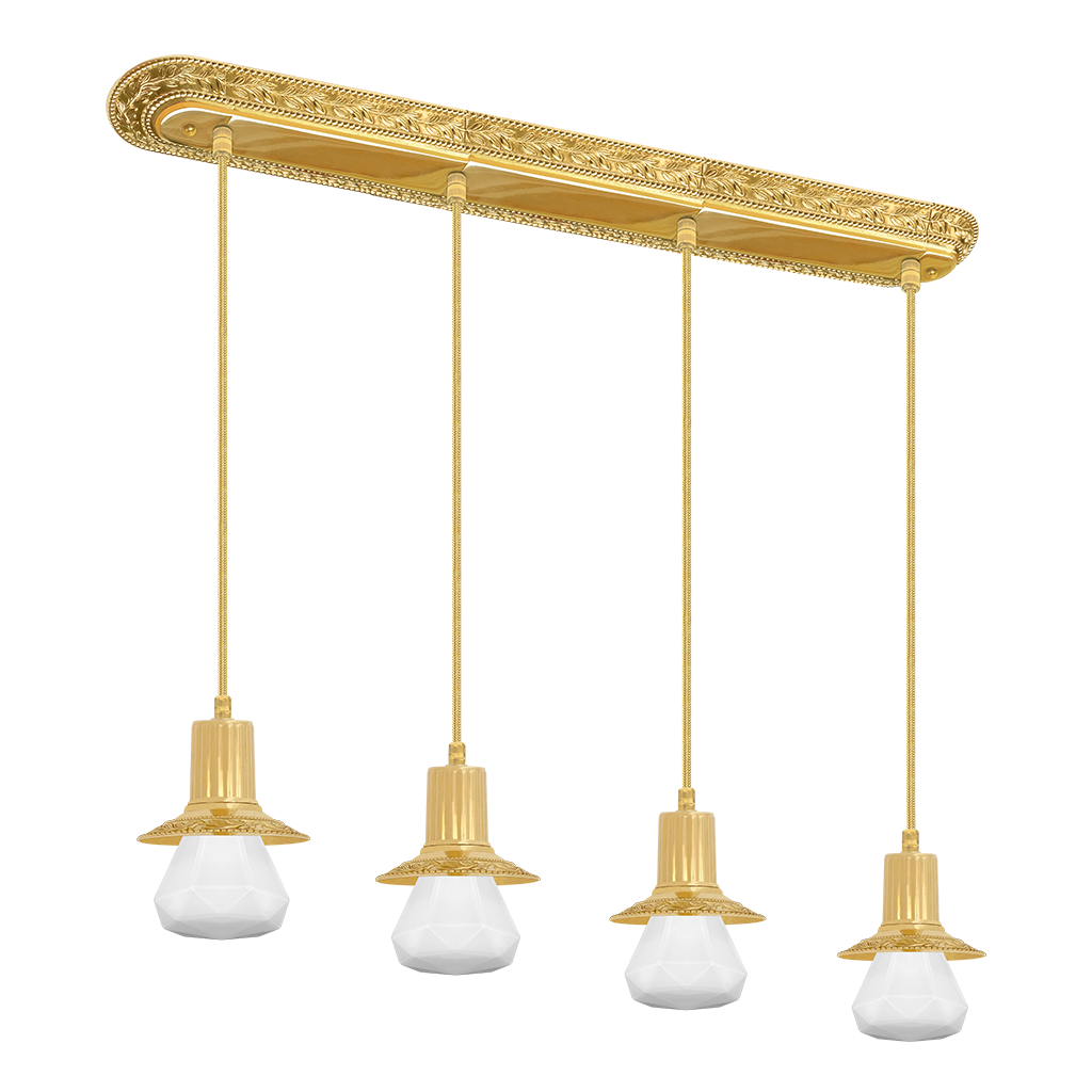 CEILING LAMP MILANO IV IN BRIGHT GOLD