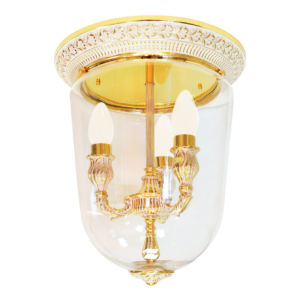 CLASSIC CHANDELIER VENEZIA II IN BRIGHT GOLD WITH WHITE PATINA