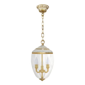 CHANDELIER EMPORIO IN BRIGHT GOLD WITH WHITE PATINA