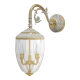 WALL LAMP EMPORIO IN BRIGHT GOLD WITH WHITE PATINA