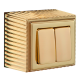 SURFACE SWITCH ROMA COLLECTION IN BRIGHT GOLD DOUBLE BRASS KEY