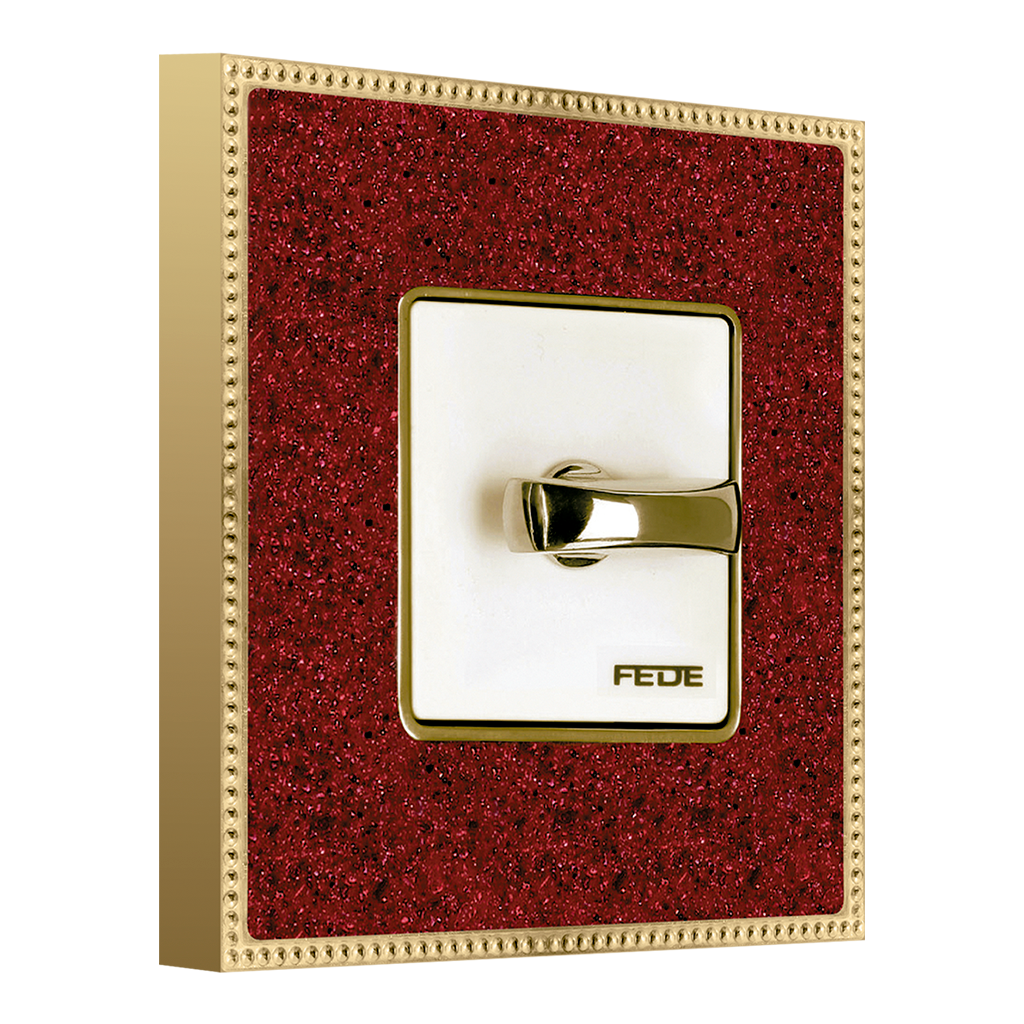 ROTARY SWITCH BELLE ÉPOQUE CORINTO COLLECTION IN RED WITH BRIGHT GOLD