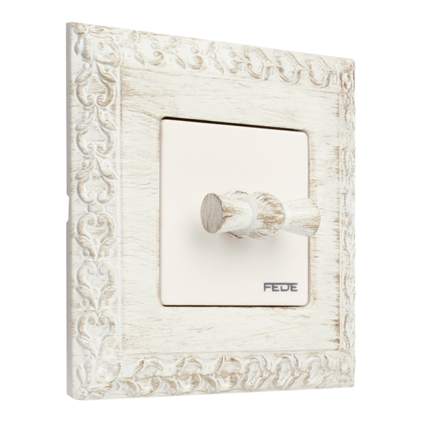 ROTARY SWITCH PROVENCE SAN SEBASTIAN COLLECTION IN WHITE DECAPE
