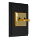 DOUBLE TOGGLE SWITCH MARCO COLLECTION IN MATT BLACK WITH BRIGHT GOLD