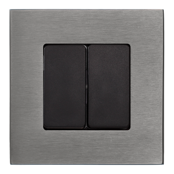 DOUBLE-KEY SWITCH SoHo COLLECTION IN BRUSHED GRAPHITE