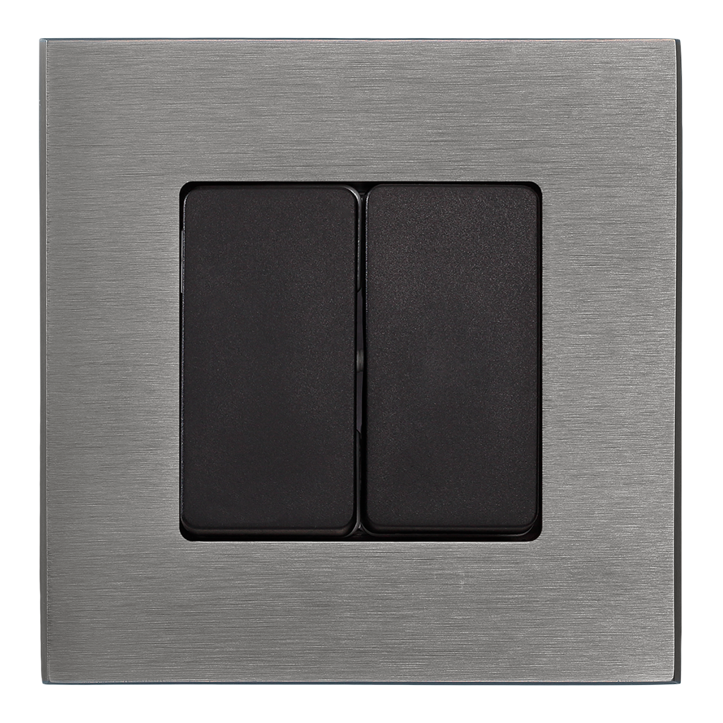 DOUBLE-KEY SWITCH SoHo COLLECTION IN BRUSHED GRAPHITE