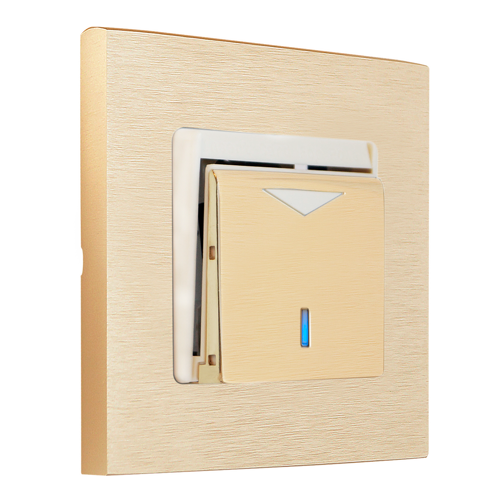 HOTEL CARD SWITCH SoHo COLLECTION IN BRUSHED BRASS