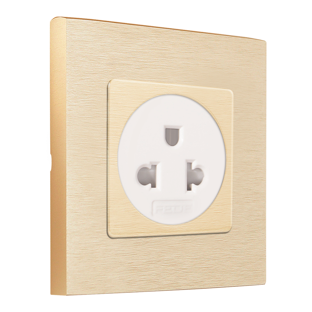 EURO-AMERICAN SOCKET SoHo COLLECTION IN BRUSHED BRASS