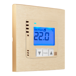THERMOSTAT WITH BRASS COVER SoHo COLLECTION IN BRUSHED BRASS