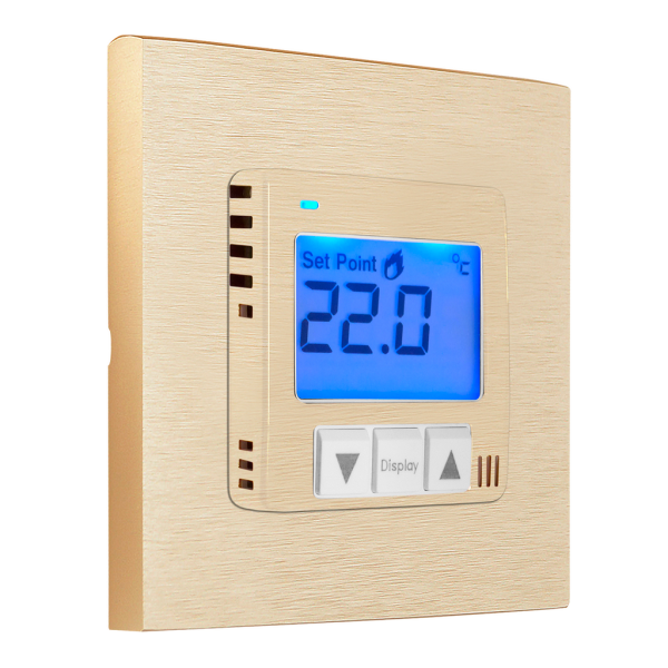 THERMOSTAT WITH BRASS COVER SoHo COLLECTION IN BRUSHED BRASS
