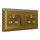 SAN SEBASTIAN SWITCH 5 MODULES FRAME IN BRIGHT PATINA, BRITISH STANDARD
