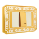 SWITCH PLATE SIENA COLLECTION IN BRIGHT GOLD WITH WHITE PATINA, BRITISH STANDARD