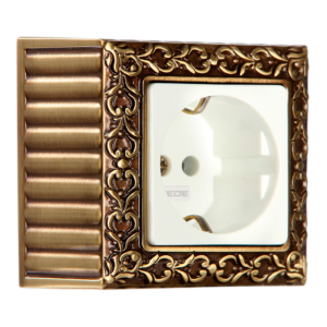 SURFACE SWITCH SAN SEBASTIAN COLLECTION BRIGHT PATINA WITH WHITE SOCKET