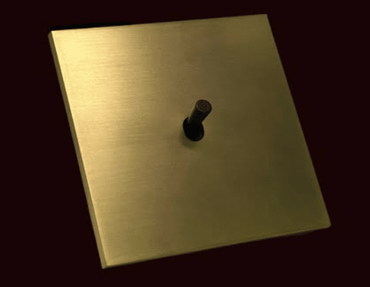 Brushed gold toggle switch